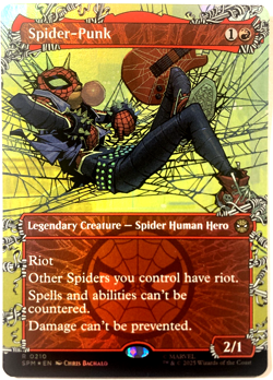 MTG Spider-Punk (Borderless Foil) Marvel's Spider-Man 210 NM - Image 1