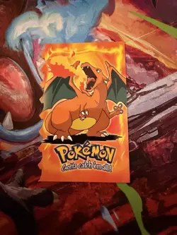 1999 Topps Pokemon TCG Charizard #06 Non-Holo Black Logo - Image 1