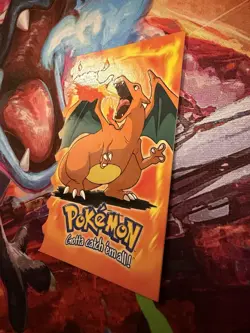 1999 Topps Pokemon TCG Charizard #06 Non-Holo Black Logo - Image 2