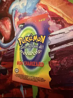 1999 Topps Pokemon TCG Charizard #06 Non-Holo Black Logo - Image 4
