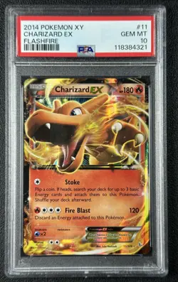 CHARIZARD PSA 10 2014 POKEMON XY FLASHFIRE #11 GEM MINT 4321 - Image 1