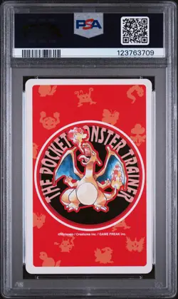 1996 POKEMON RED VERSION PLAYING CARDS 8 OF SPADES #065 ALAKAZAM PSA 9 - Image 2