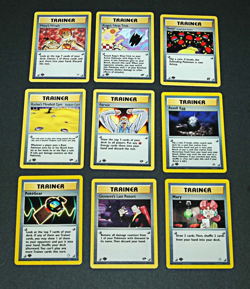 1st Edition Pokemon Trainer Cards Bundle Lot 18 Mixed Sabrina Misty Stadium LP - Image 5