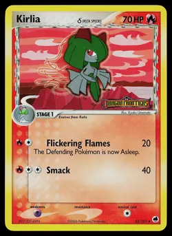 Pokemon Card - Kirlia Dragon Frontiers 33/101 Uncommon Reverse Holo Stamped - Image 1