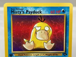 Misty's Psyduck 90/132 Gym Challenge Pokemon Card 1st Edition - Near Mint - Image 3