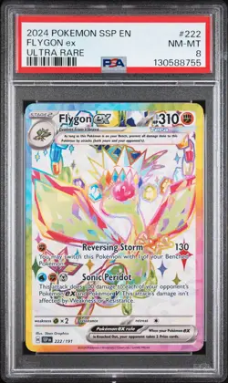 Pokemon Surging Sparks Flygon ex 222/191 Ultra Rare Holo PSA 8 - Image 1