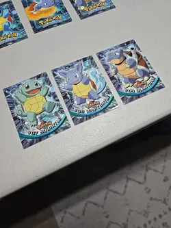 2000 Topps Chrome Pokemon Squirtle Wartortle Blastoise - Image 1