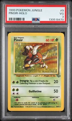 1999 POKEMON JUNGLE #9 PINSIR-HOLO PSA 3 - Image 1