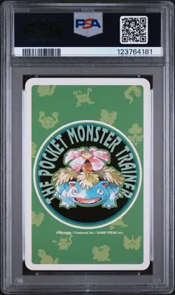 1996 POKEMON GREEN VERSION PLAYING CARDS ACE OF DIAMONDS #001 BULBASAUR PSA 10 - Image 2