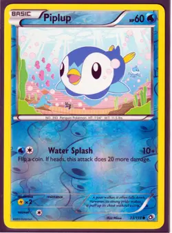 2013 PIPLUP 33/113 Legendary Treasures Pokemon REVERSE HOLO - Image 1