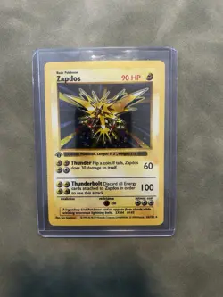 Pokemon TCG Zapdos 16/102 1st Edition Shadowless Holo Base Set Trading Card - Image 1