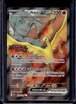 2025 Pokemon Destined Rivals Team Rocket's Moltres ex #208/182 - Image 1