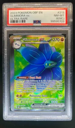 2023 Pokemon SV Obsidian Flames OBF EN Glimmora ex #213/197 PSA 8 MC - Image 1