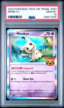 2023 POKEMON TRICK OR TRADE #097 MIMIKYU PSA 10 - Image 1