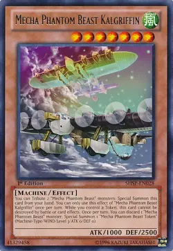 Yugioh - Mecha Phantom Beast Kalgriffin (Rare) (Unlimited) - SHSP-EN028 P - Image 1