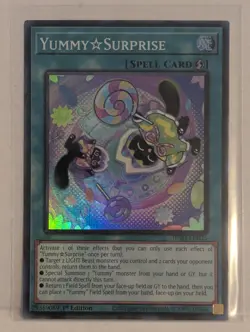 Yugioh! - Yummy Surprise - JUSH-EN025 - Super Rare - 1'st Ed. NM FREE SHIPPING - Image 1
