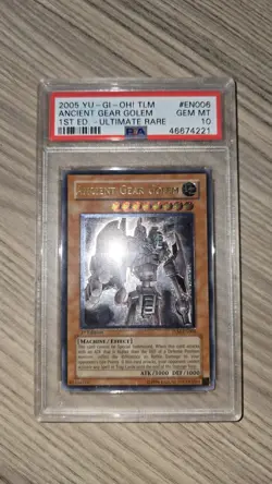 Yu-gi-oh Ancient Gear Golem TLM - EN006 1st Edition Ultimate Rare PSA 10 - Image 1