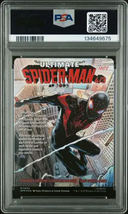 2025 MTG MARVEL'S SPIDER-MAN #0234 MILES MORALES/ULTIMATE SPIDER-MAN PSA 10 - Image 2