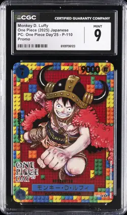 2025 ONE PIECE (2025) JPN ONE PIECE DAY '25 #P-110 MONKEY D. LUFFY CGC 9 - Image 1