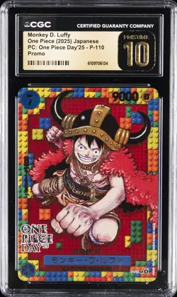 2025 ONE PIECE (2025) JPN ONE PIECE DAY '25 MONKEY D. LUFFY CGC 10 PRISTINE - Image 1