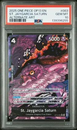 2025 ONE PIECE OP13-CARRYING ON HIS WILL #083 ST. JAYGARCIA SATURN PSA 10 - Image 1