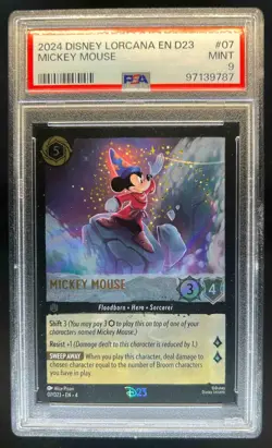 2024 Disney Lorcana D23 Collection Mickey Mouse #07/D23 PSA 9 - Image 1