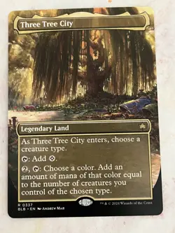 Three Tree City (Borderless) (0337) Bloomburrow Regular - Image 1