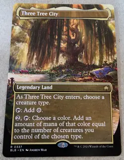 Three Tree City - (Borderless) (0337) Regular - Bloomburrow - Mtg - Image 1