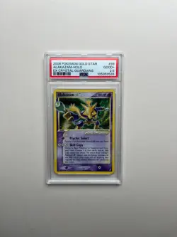 2006 Pokemon EX Crystal Guardians Gold Star Alakazam Holo #99 PSA 2.5 Good+ Rare - Image 3