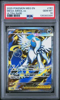 2025 POKEMON MEG EN-MEGA EVOLUTION ULTRA RARE #161 MEGA ABSOL EX PSA 10 - Image 1