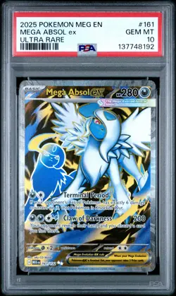 2025 POKEMON MEG EN-MEGA EVOLUTION ULTRA RARE #161 MEGA ABSOL EX PSA 10 - Image 1