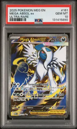 2025 POKEMON MEG EN-MEGA EVOLUTION ULTRA RARE #161 MEGA ABSOL EX PSA 10 - Image 1