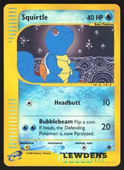 Squirtle - 132/165 - Common Reverse Holo - Expedition - Pokemon Card - Image 1