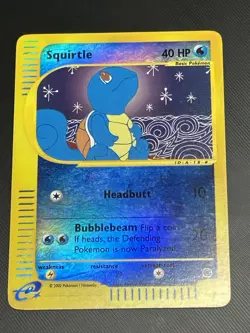 Squirtle 132/165 Reverse Holo Expedition Pokemon Card Vintage 2002 - Image 1