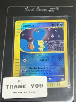 Squirtle 132/165 Reverse Holo Expedition Pokemon Card Vintage 2002 - Image 3