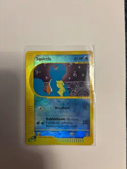 Pokemon Squirtle Card 132/165 Expedition Base Set Reverse Holo - Image 1