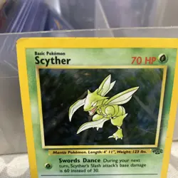 Scyther Holo Rare 10/64 Jungle - Unlimited Pokemon Card - Image 2