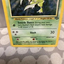 Scyther Holo Rare 10/64 Jungle - Unlimited Pokemon Card - Image 3