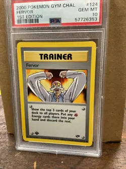 2000 Pokemon Gym Challenge 1st Edition Fervor 124/132 PSA 10 Gem Mint Card Vtg - Image 2