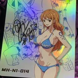 NAMI ONE PIECE GODDESS ZR INFLUENCER Anime Girl Holo Card Bikini - Image 5