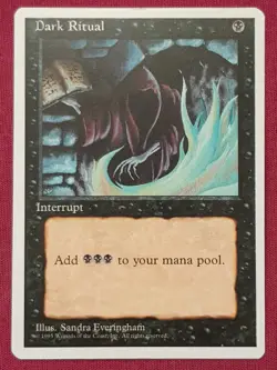 Magic The Gathering 4TH EDITION DARK RITUAL black card MTG FOURTH - Image 1