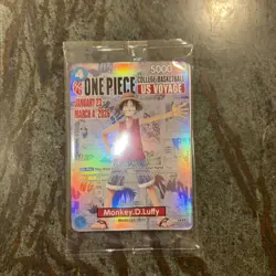 One Piece Monkey.D.Luffy US College Basketball Promo Card Rutgers - Image 1