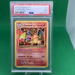 2016 Pokemon XY Evolutions Charizard Holo #11 PSA 7 (MK) Rare Designation - Image 1