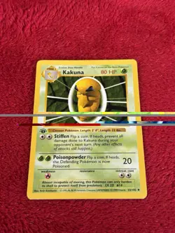 Kakuna 033/102 Base Set (Shadowless) Regular 1st Edition Og Pokemon Card Played - Image 5