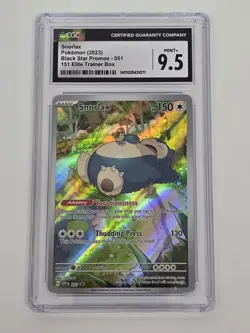 Pokemon Snorlax 051 Promo 151 ETB 2023 Black Star Card #51 English CGC 9.5 Mint+ - Image 1