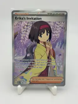 Pokemon Erika's Invitation Trainer 196/165 Scarlet & Violet 151 Ultra Rare Holo - Image 1
