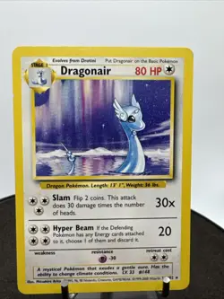 Pokemon Wizards 1999-2000 4th Print UK Base Set Unlimited Dragonair 18/102 - Image 1