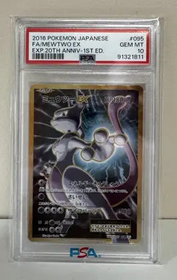 PSA 10 Mewtwo EX 095/087 SR CP6 20th Anniversary 2016 Pokemon Card Japanese A693 - Image 1