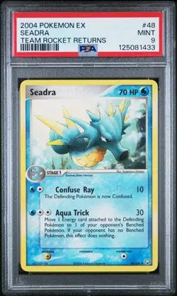 2004 POKEMON EX TEAM ROCKET RETURNS #48 SEADRA PSA 9 - Image 1