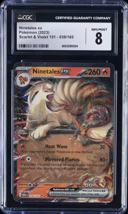 2023 POKEMON SCARLET & VIOLET 151 #038/165 NINETALES EX CGC 8 - Image 1